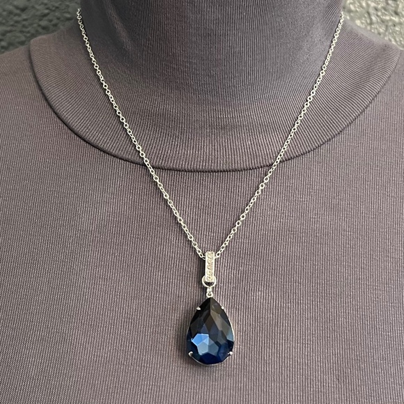 Peaky Blinders Grace Shelby Teardrop Sapphire Necklace, Handmade Replica - Picture 3 of 15
